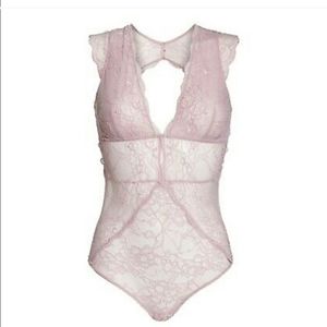 Sam Edelman Pink Lace Bodysuit